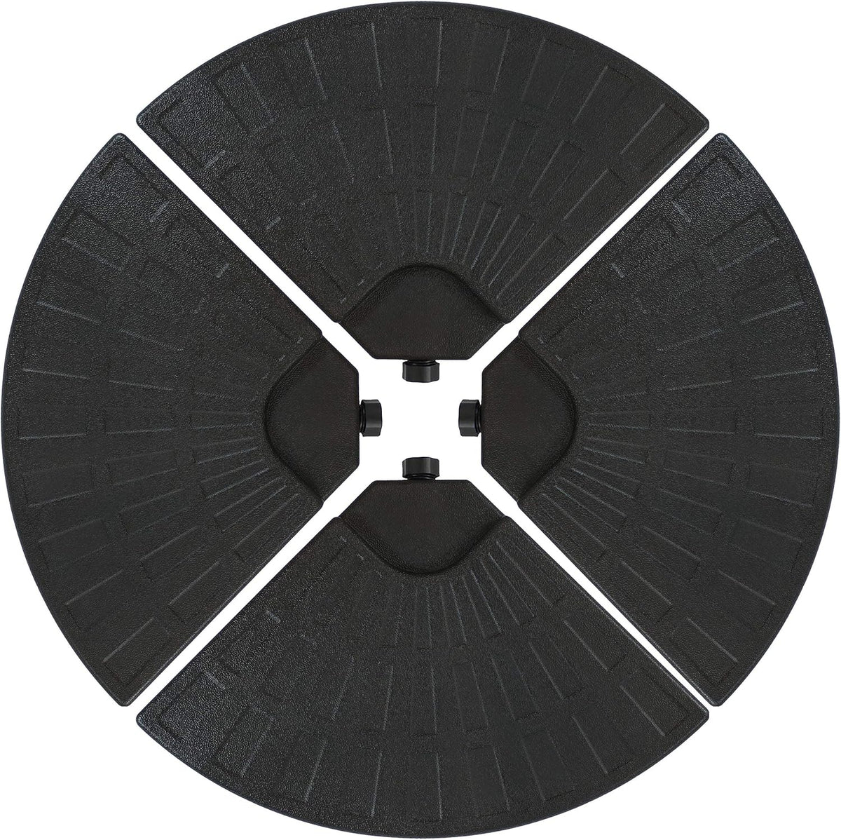 4-Piece Heavy-Duty Cantilever Offset Patio Umbrella Base Plates Black Y101