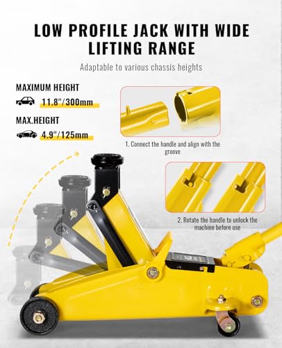2 Ton Low Profile Hydraulic Trolley Floor Jack with Storage Case E245259