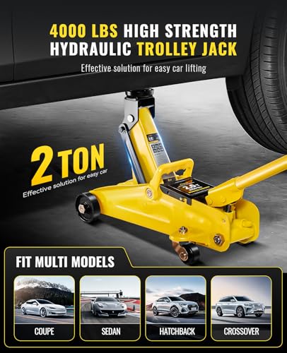 2 Ton Low Profile Hydraulic Trolley Floor Jack with Storage Case E245259