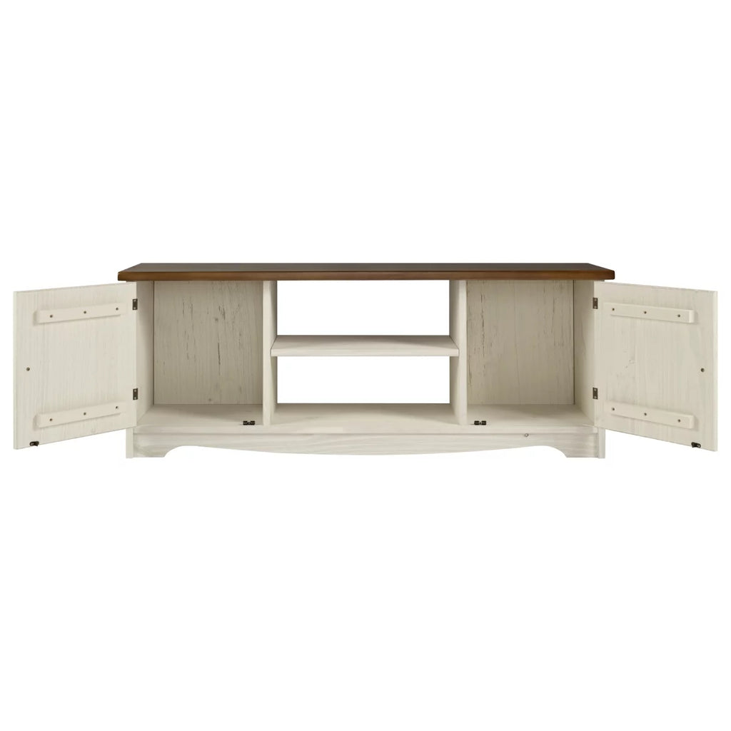 White Wood TV Entertainment Stand P753