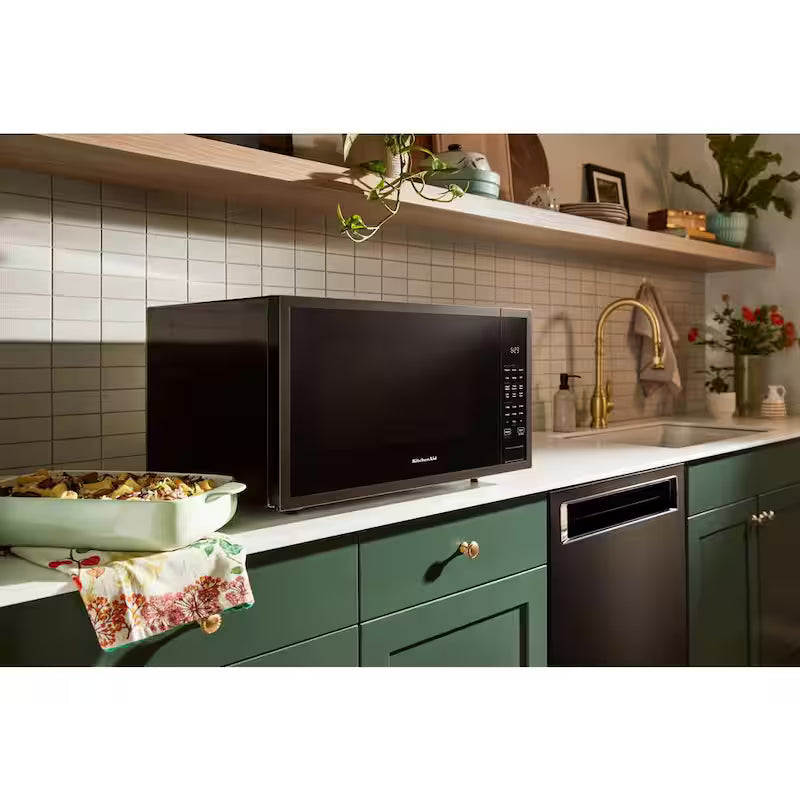Black Stainless Countertop Microwave U7454