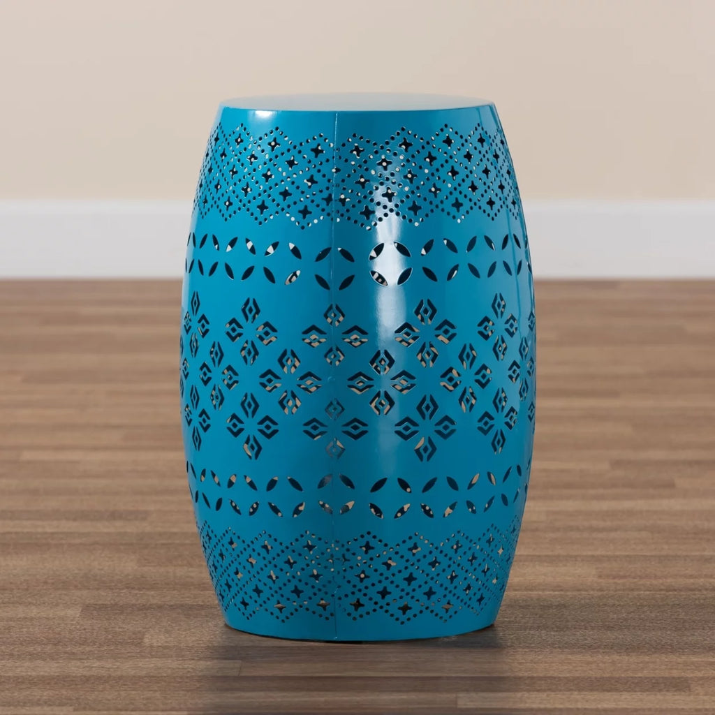 Blue Metal Outdoor Side Table R834