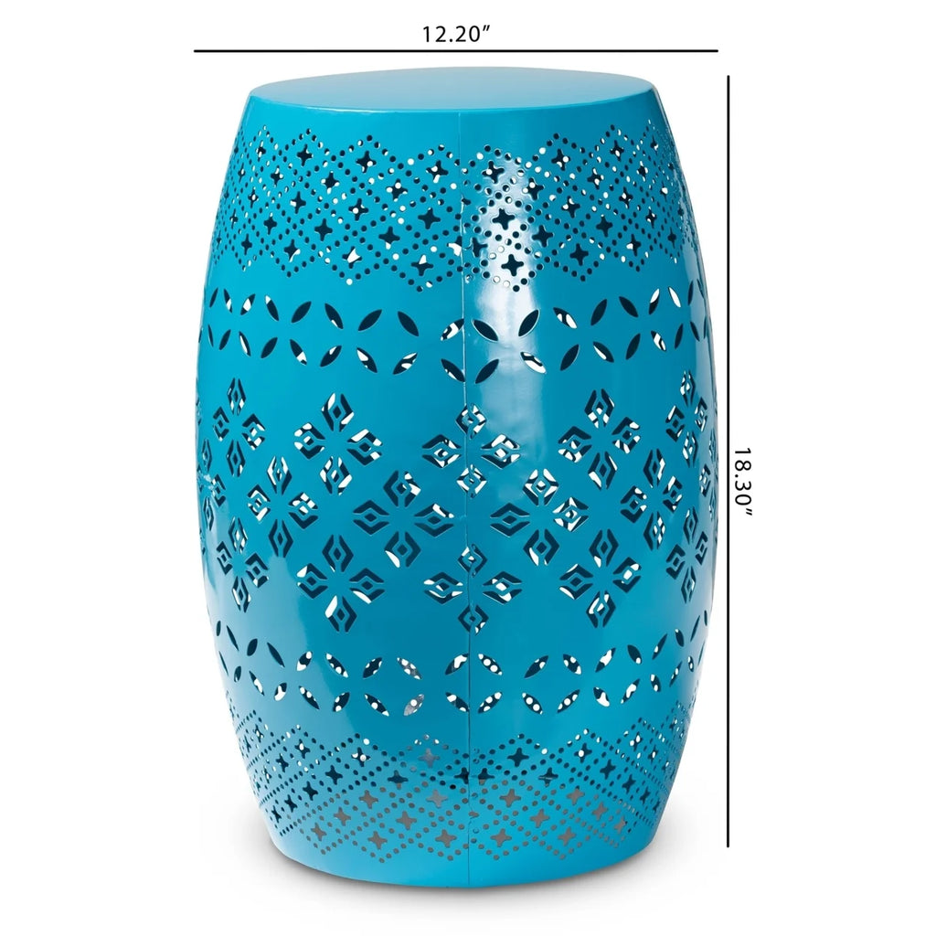 Blue Metal Outdoor Side Table R834
