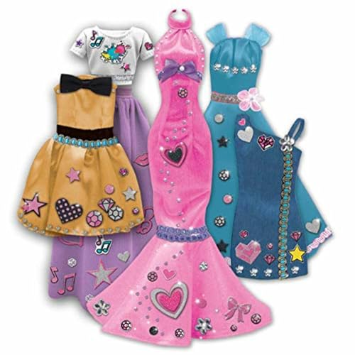 DIY Doll Clothing Kit with Fabric, Ribbons, Stickers & Sketchbook H6479