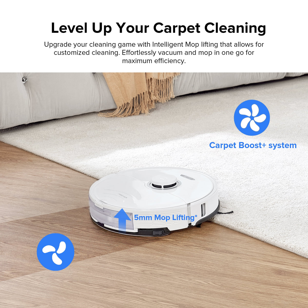 Robot Vacuum Cleaner and Sonic Mopping with DuoRoller Brush, 6000 Pa A577588