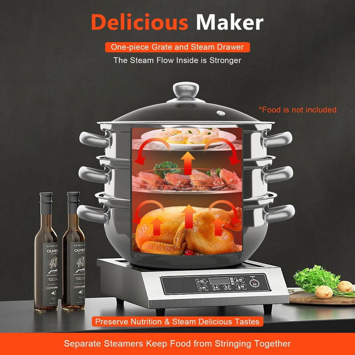 3 Tier Stainless Steel Steamer U444621