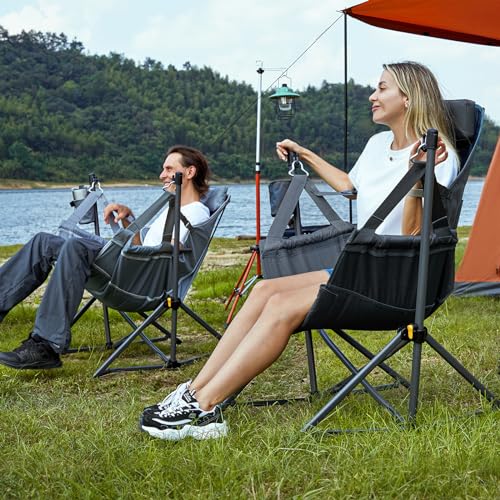 Adjustable Heavy Duty Folding Hammock Camping Chair 2 Pack B802756