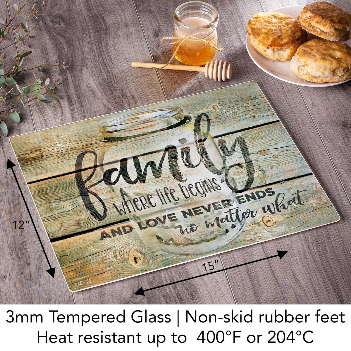 Glass Cutting Board 15" x 12" G2963