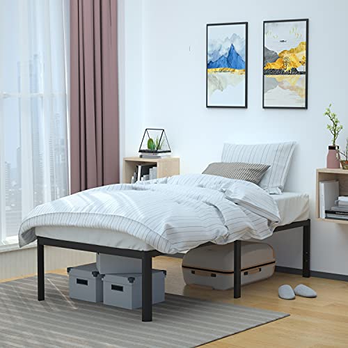 Full Size Black Steel Platform Bed Frame T162070