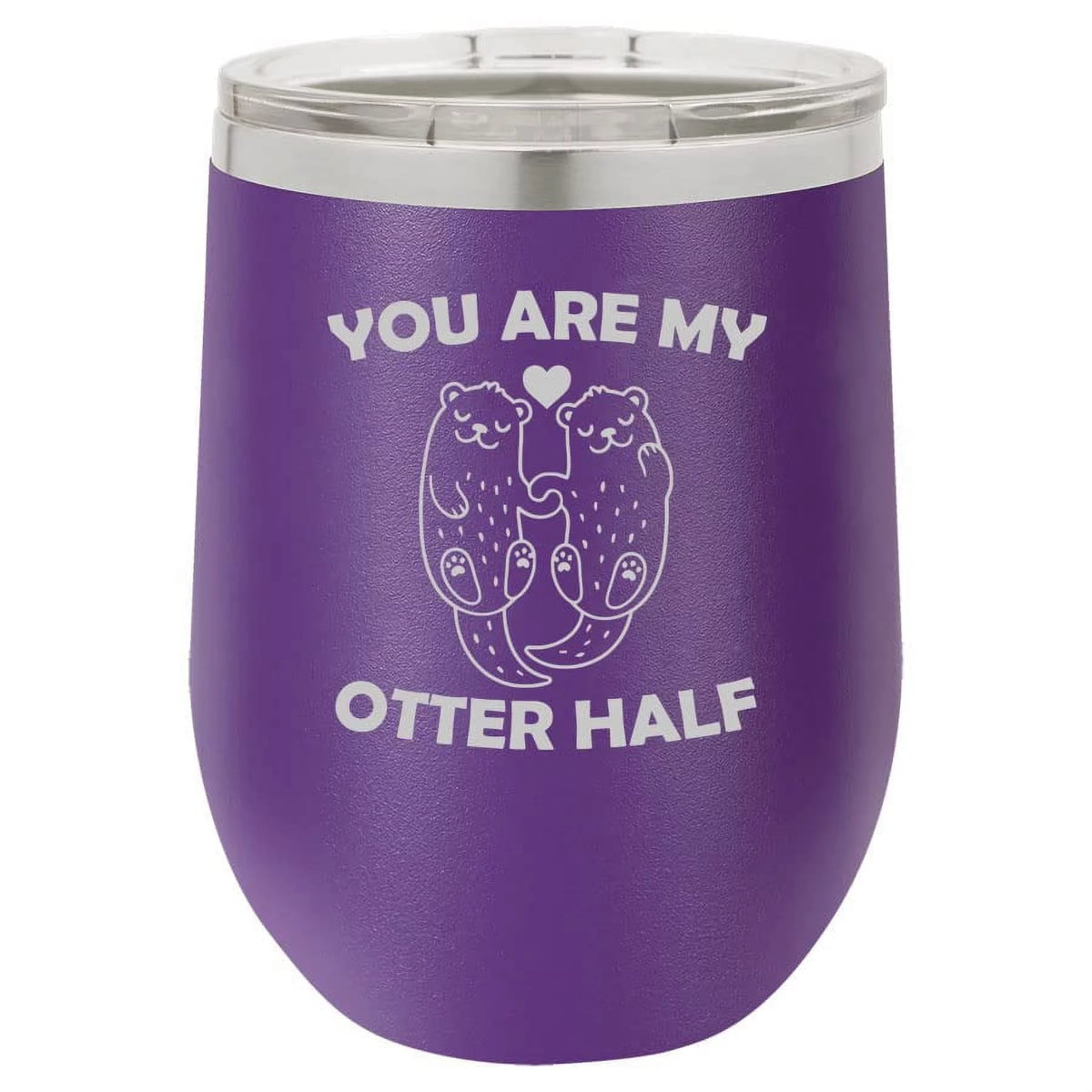 12 oz Double Wall Vacuum Insulated Stainless Steel Stemless Wine Tumbler with Lid P2746