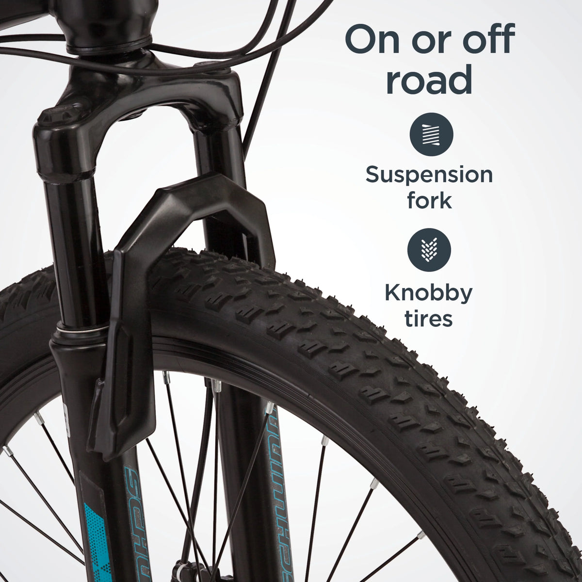 24-inch 21 Speeds Black Teal Mountain Bike D89543