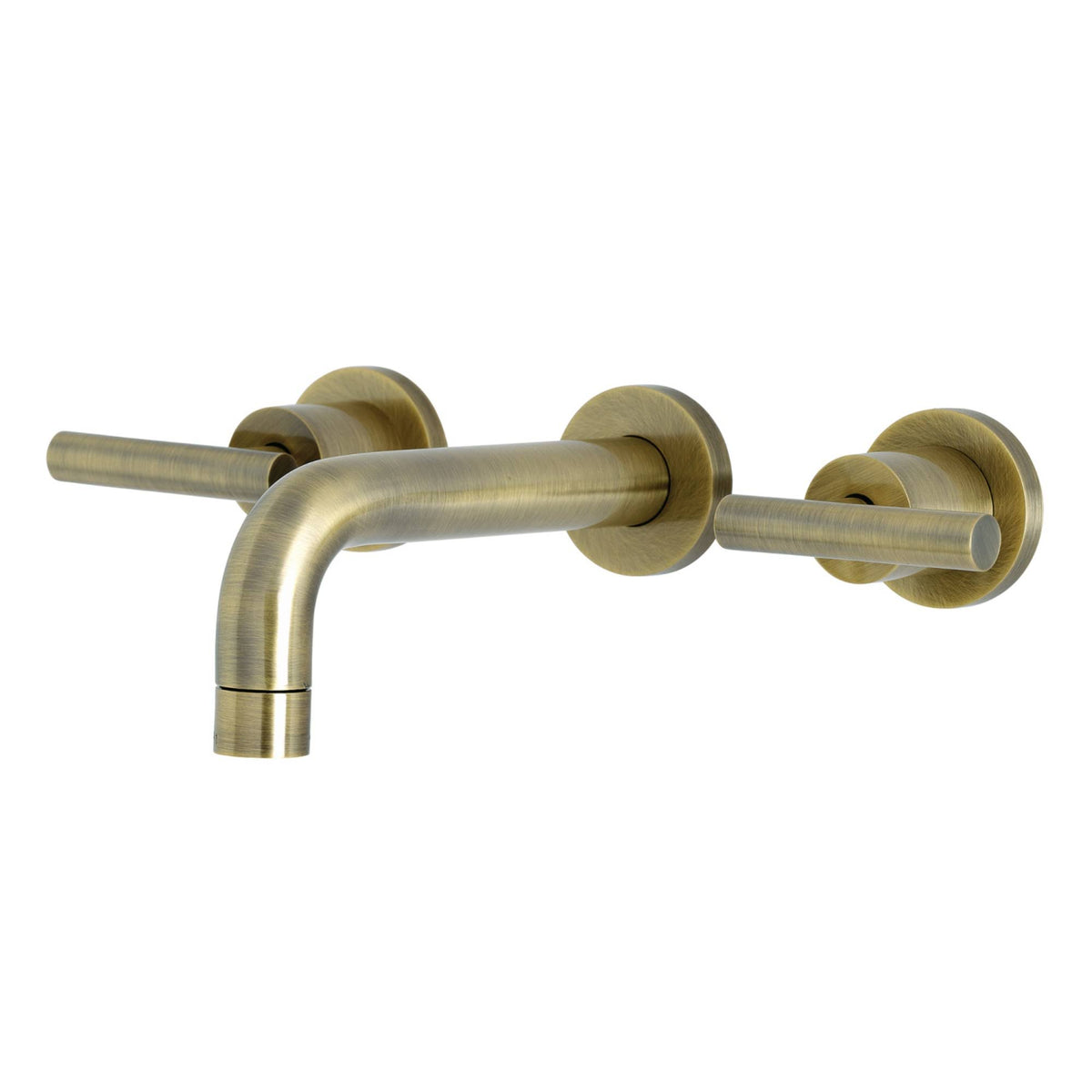 2-Handle Wall Mount Bathroom Faucet, Antique Brass X5960