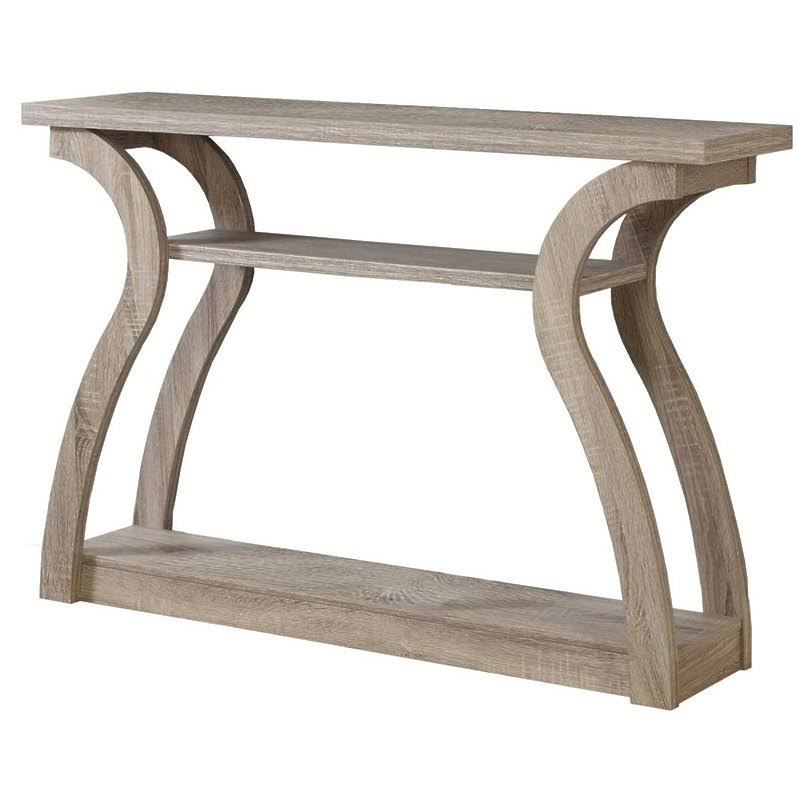 47" Three Tier Console Accent Table in Dark Taupe C880865
