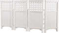 White 4 Panel Freestanding Reversible Outdoor Screen L60135