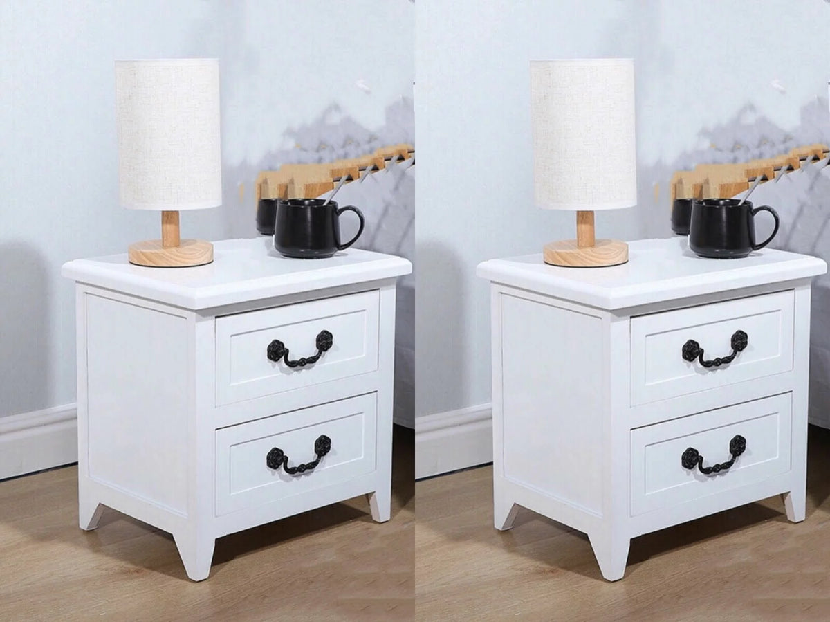 Solid Wood 3-drawer Nightstand Z9431