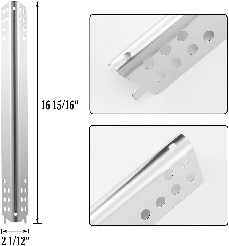 Grill Replacement Parts Heat Shield Burner Tube Carry Over Pack of 2 R8641