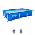 Steel Pro 9.8'x6.6'x26 Rectangular Above Ground Swimming Pool Set P674