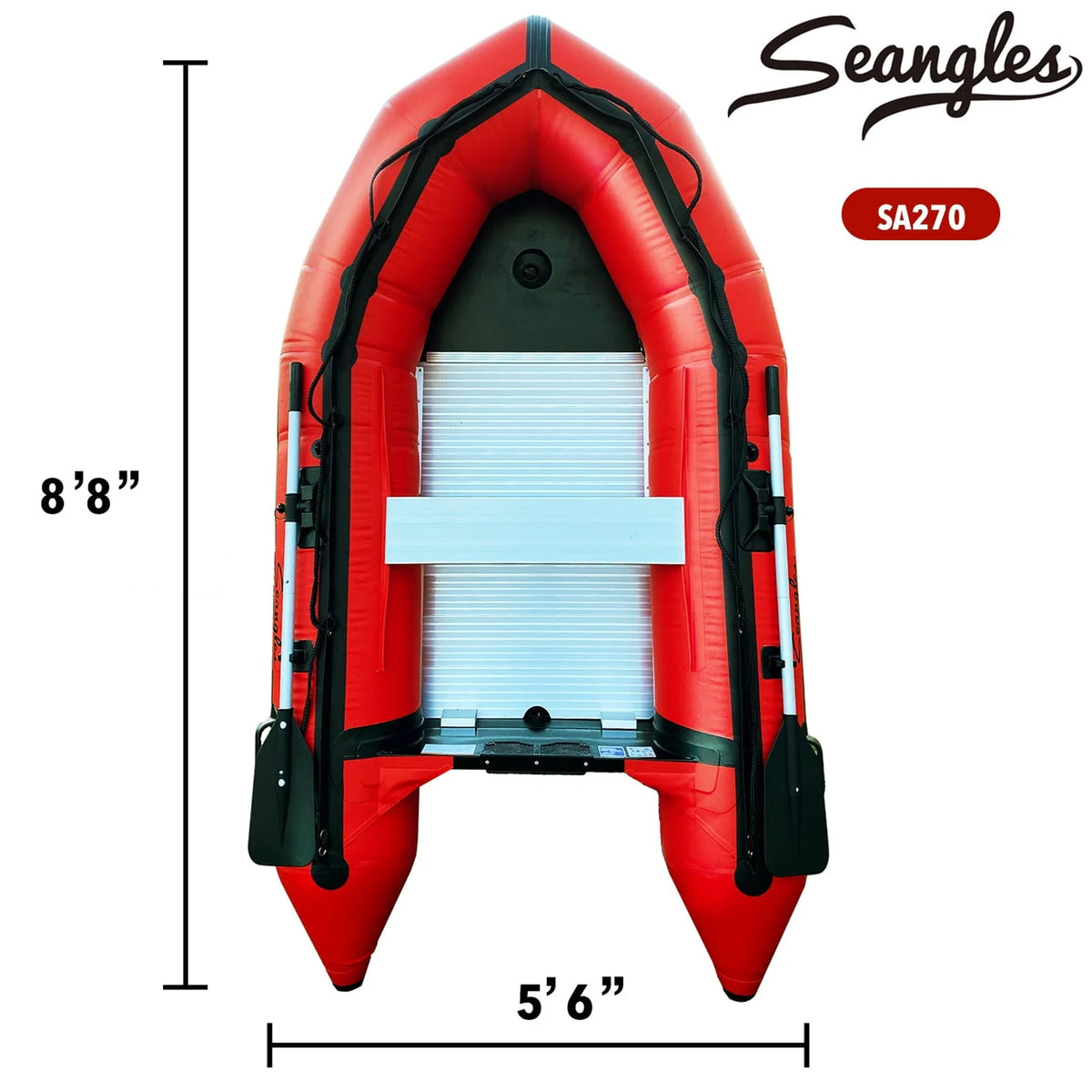 Inflatable Boat 4 Person Aluminum Floor Heavy Duty Saltwater Fishing Boat L943880