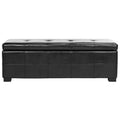 Black Tufted Storage Bench P697869