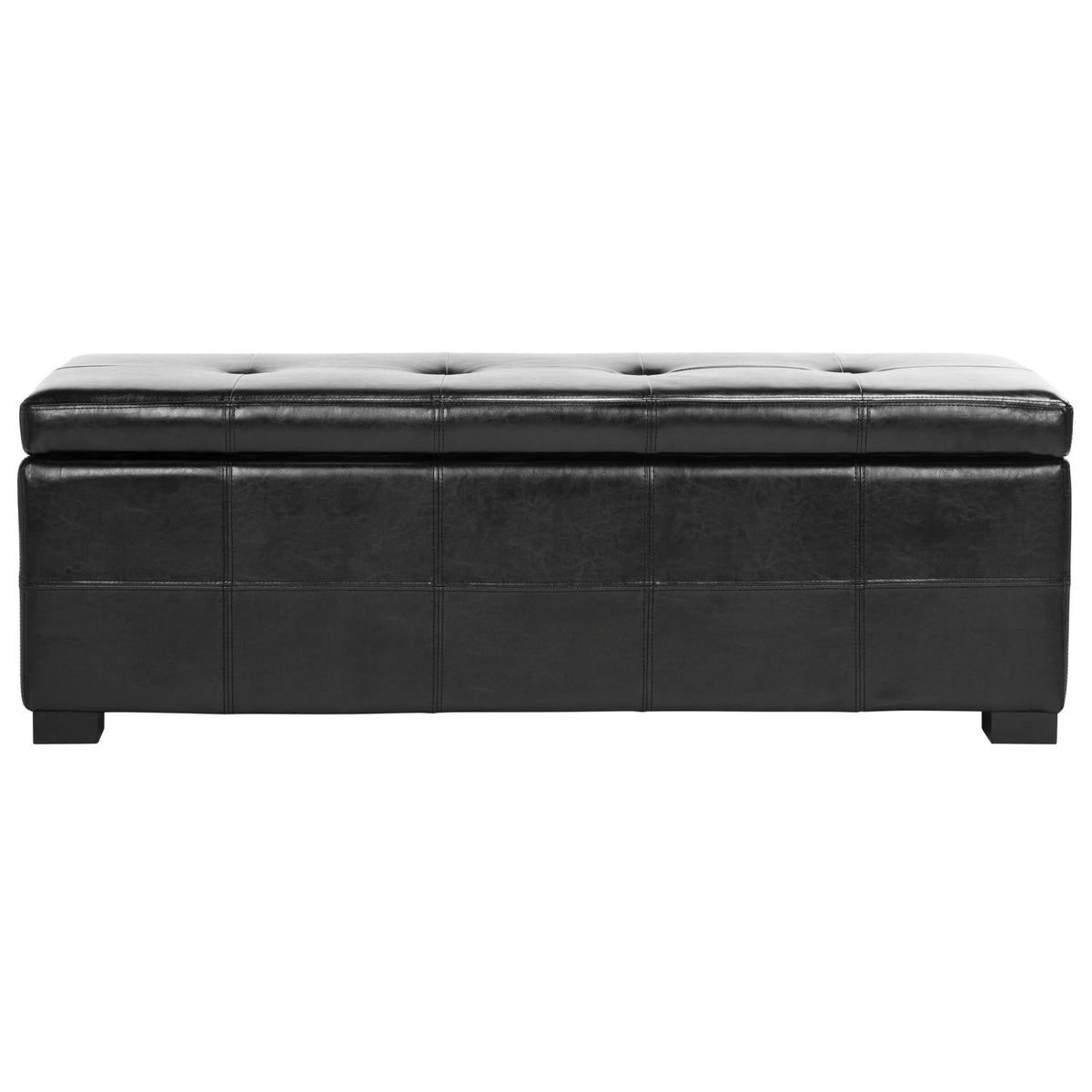Black Tufted Storage Bench P697869