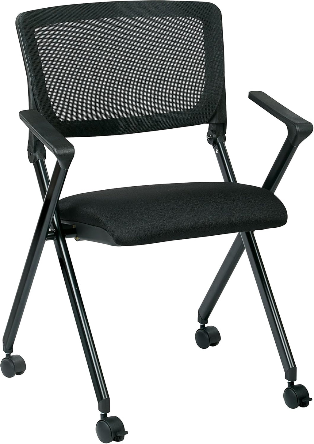 Black Mesh Folding Nesting Chair 2-Pack K839754