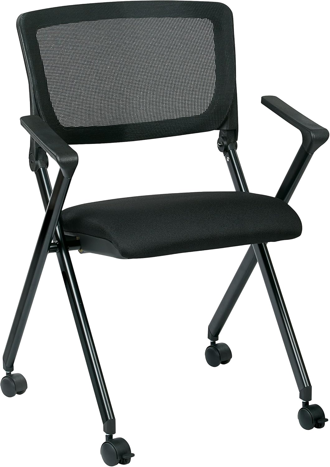 Black Mesh Folding Nesting Chair 2-Pack K839754
