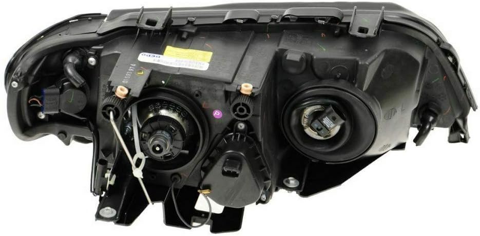 For BMW X5 Headlight Pair Driver and Passenger Side Black Housing M126855