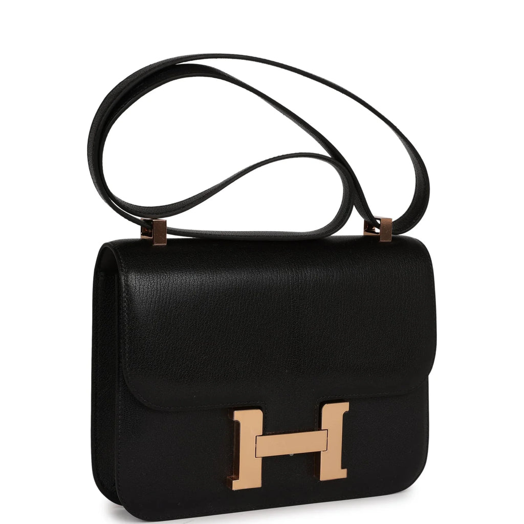 Black Chevre Leather Bag N8882