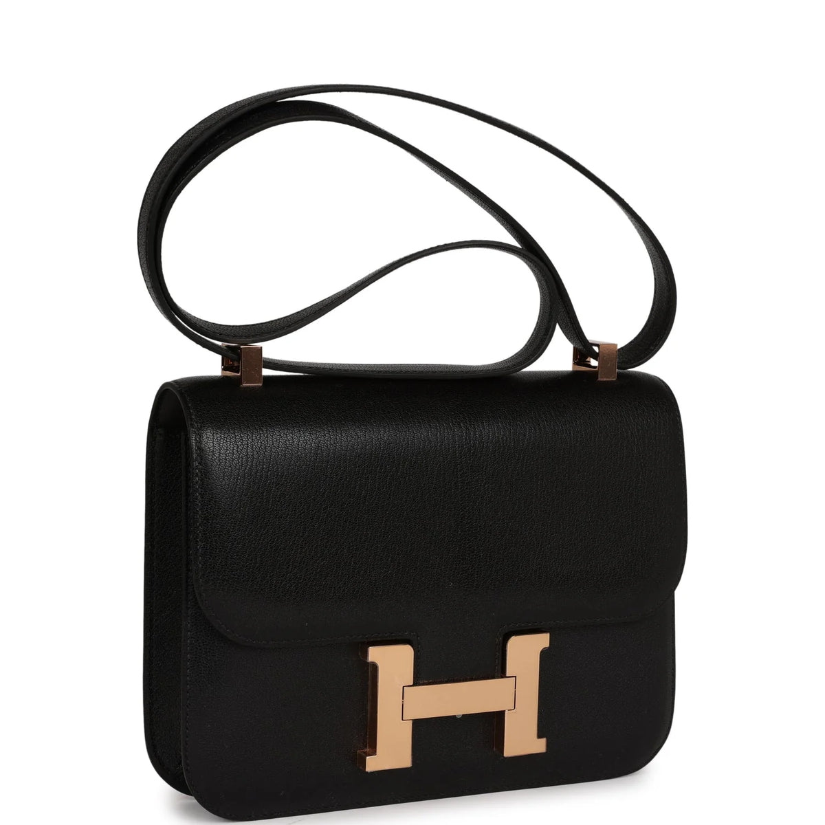Black Chevre Leather Bag N8882