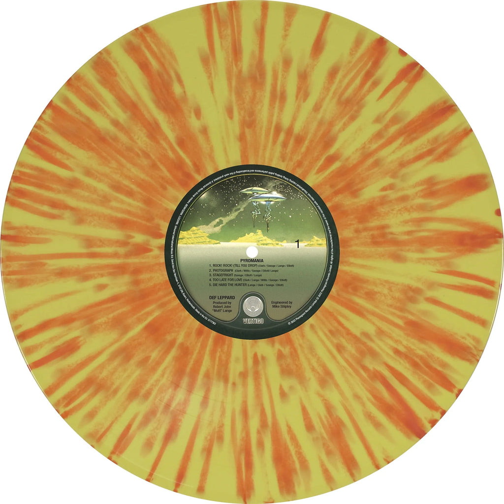 Orange & Yellow Splatter Vinyl Rock LP A66227