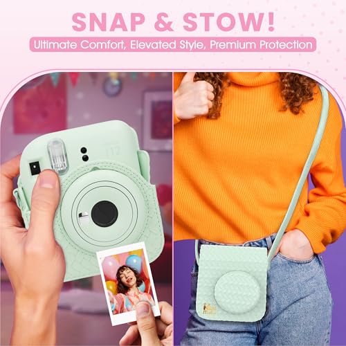 Blossom Pink Instant Camera with Case and Film N4874