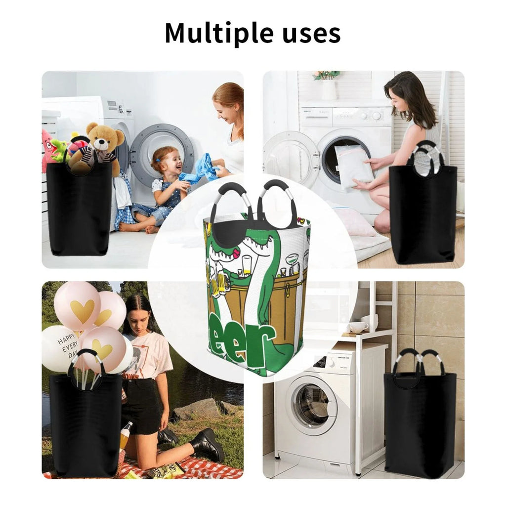 Collapsible Rectangular Laundry Basket with Handles W217