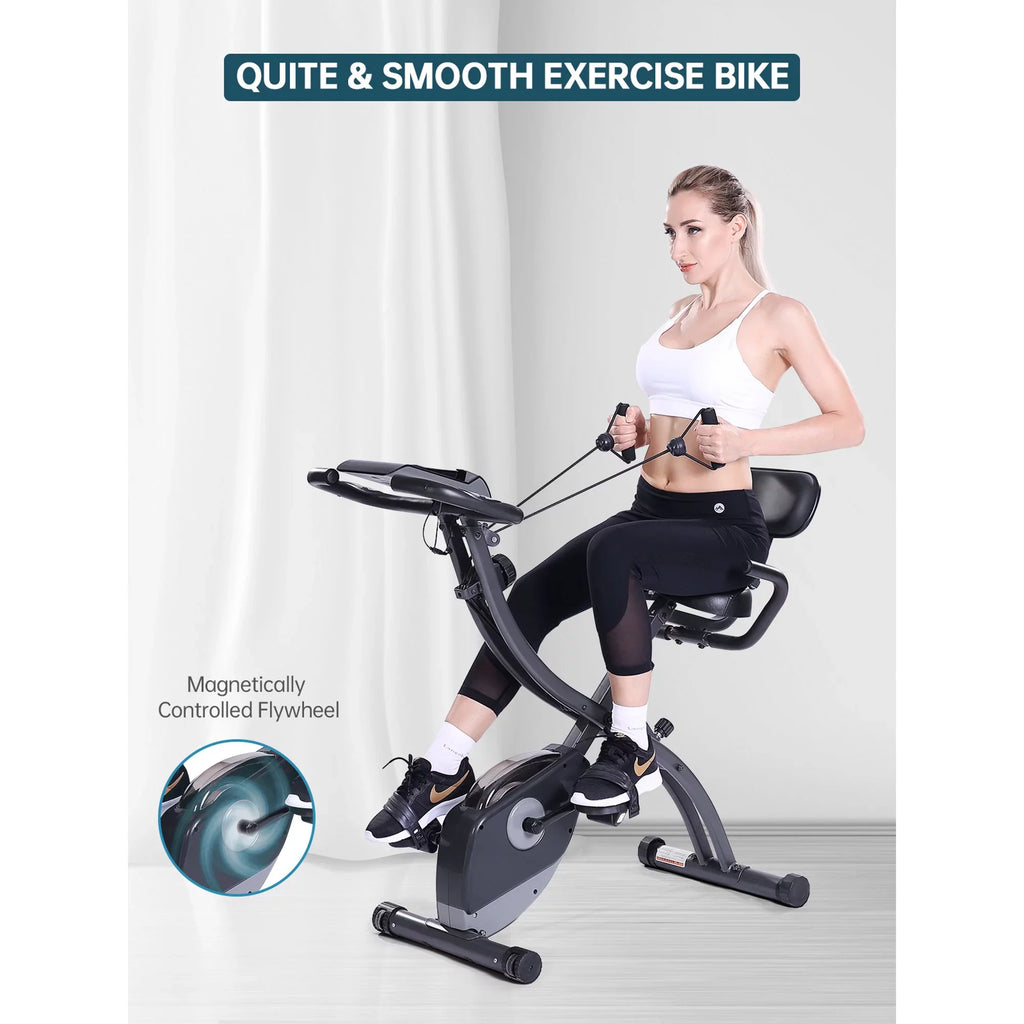 Folding Magnetic Stationary Exercise Bike V4121