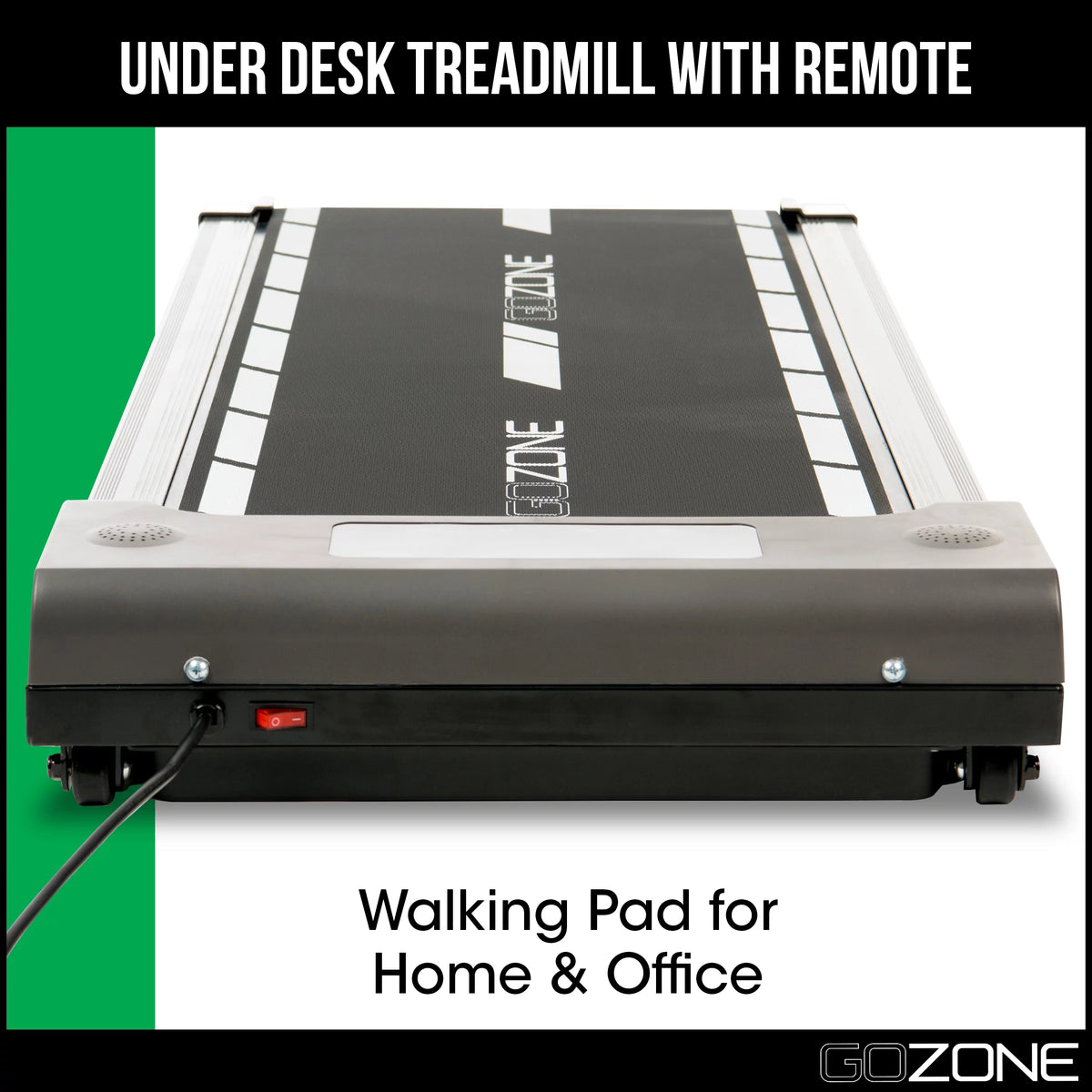 Under Desk Exercise Treadmill with Remote, White and Black Q1494