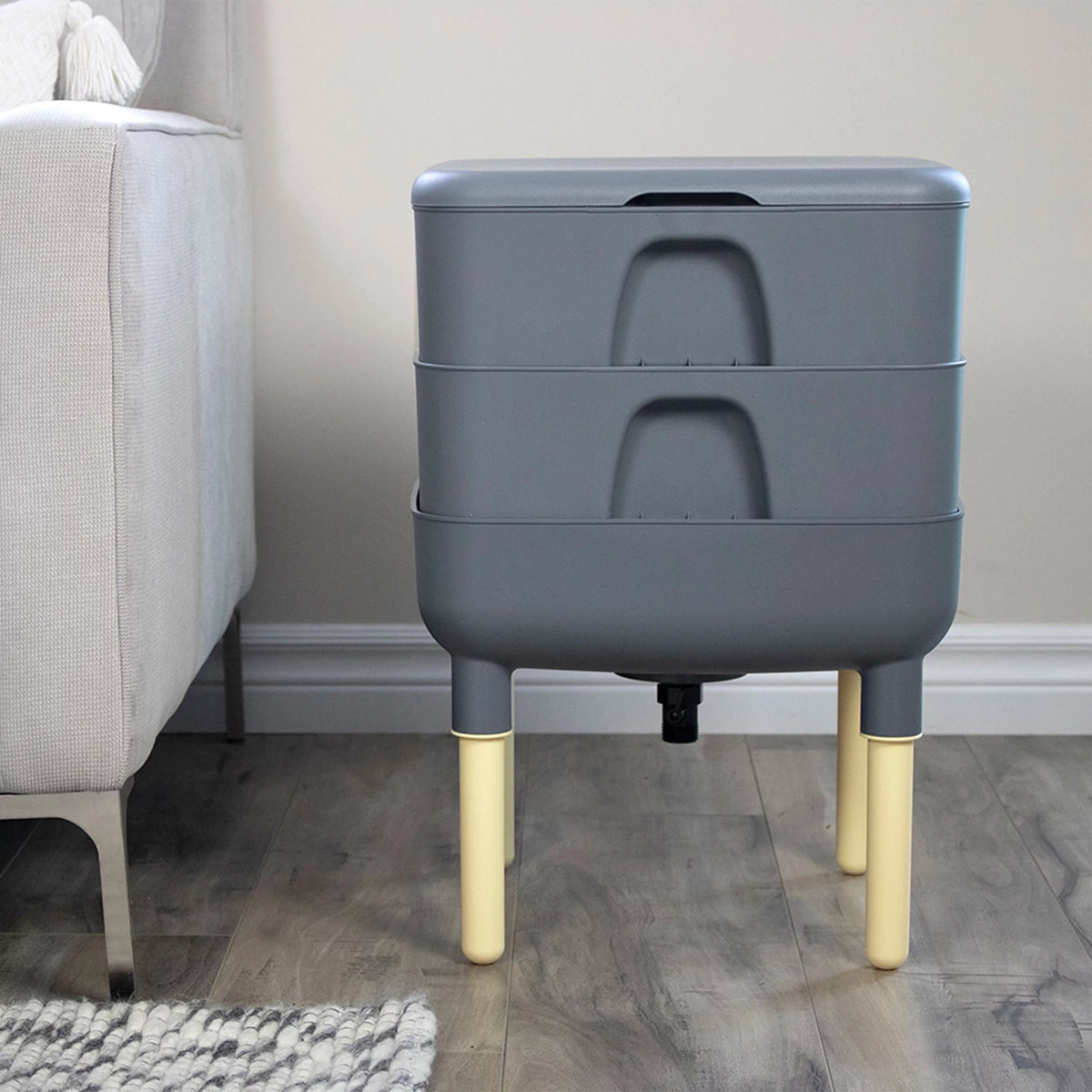 6 Gal Composting Bin System Gray Q61945