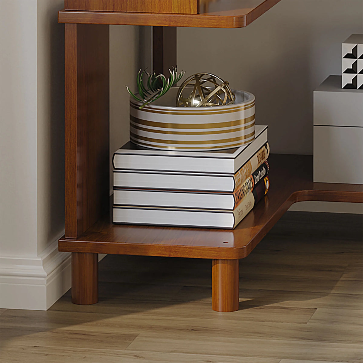 Brown Corner Bookshelf W12428
