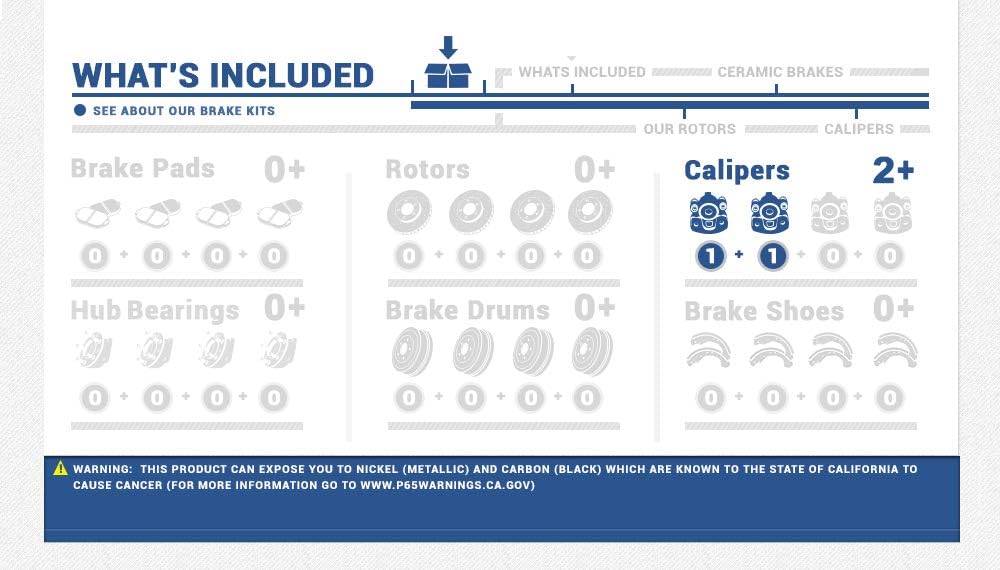 Red Coated Caliper Pair + Hardware Brake Kit Q15697