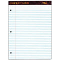 Writing Pads, 8-1/2" x 11-3/4", Narrow Rule, 3-Hole Punched, 100 Sheets, 2 Pack F115