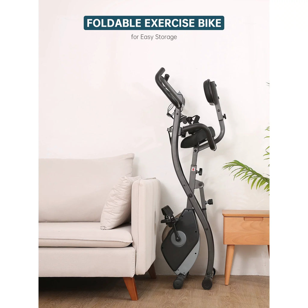 Folding Magnetic Stationary Exercise Bike V4121