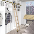 Un-Finished Maple Library Ladder with 8 ft. Rail Y376922