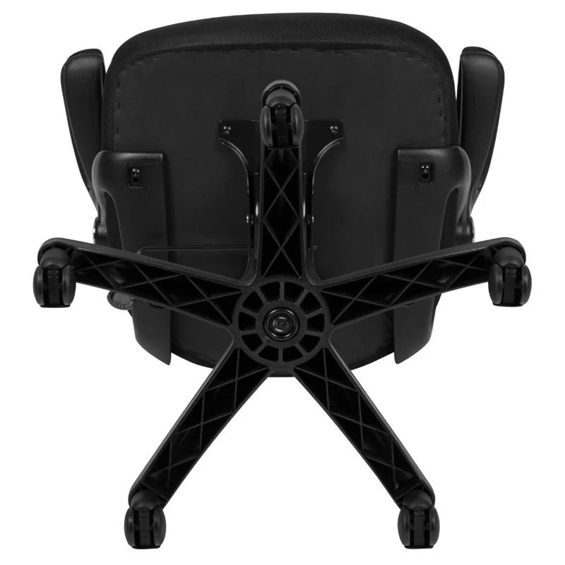 Black Mesh Ergonomic Swivel Office Chair with Flip-up Arms P75643