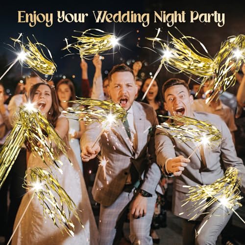 100 PCS Light Up Wedding Wands LED Tinsel Streamers Z703