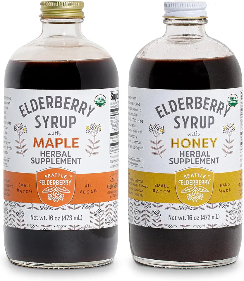 Gluten-Free Elderberry Herbal Supplements 32oz P3607