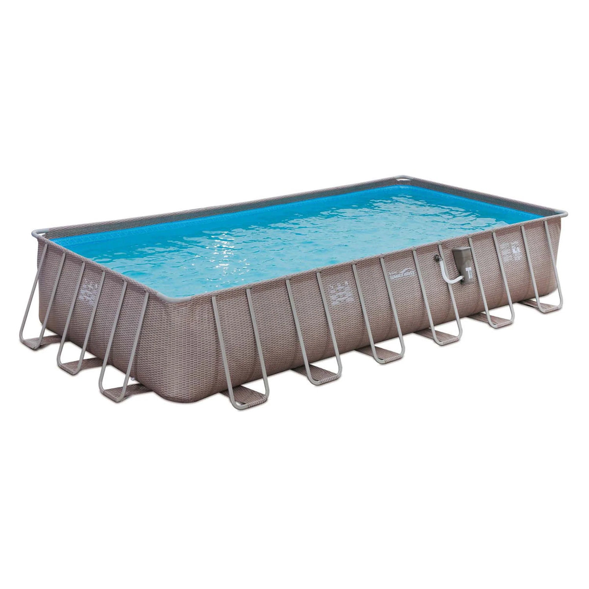 24ft x 12ft x 52in Rectangle Above Ground Frame Swimming Pool Set U5380