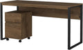 Rustic Brown Desk and Cabinet A597