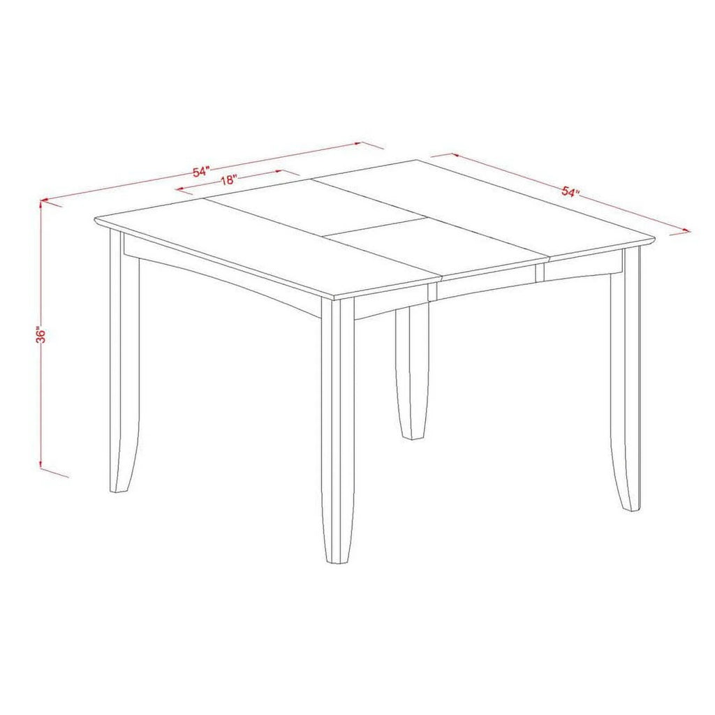 54" Square Wood Dining Table Q25942