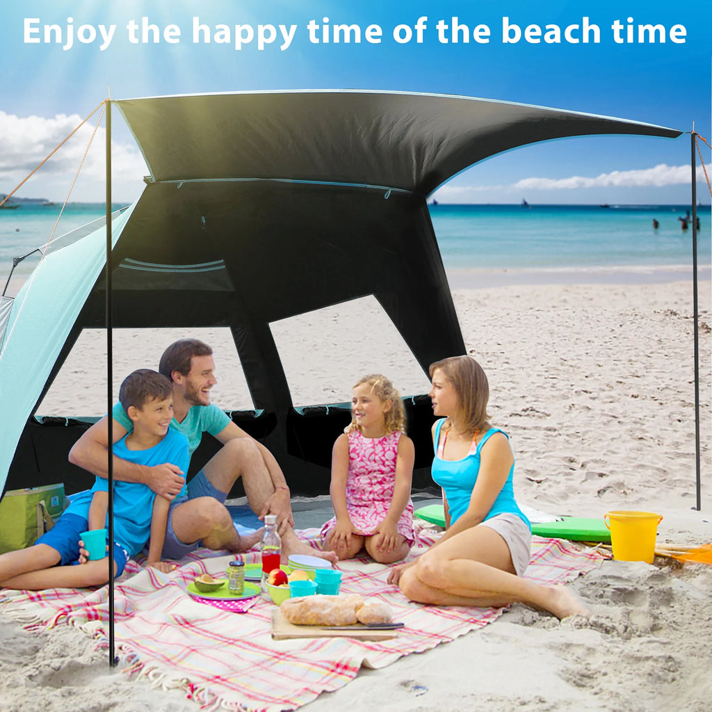 XL Pop-up Canopy Beach Tent for 4-6 Person, UPF 50+ Mint Green G72312