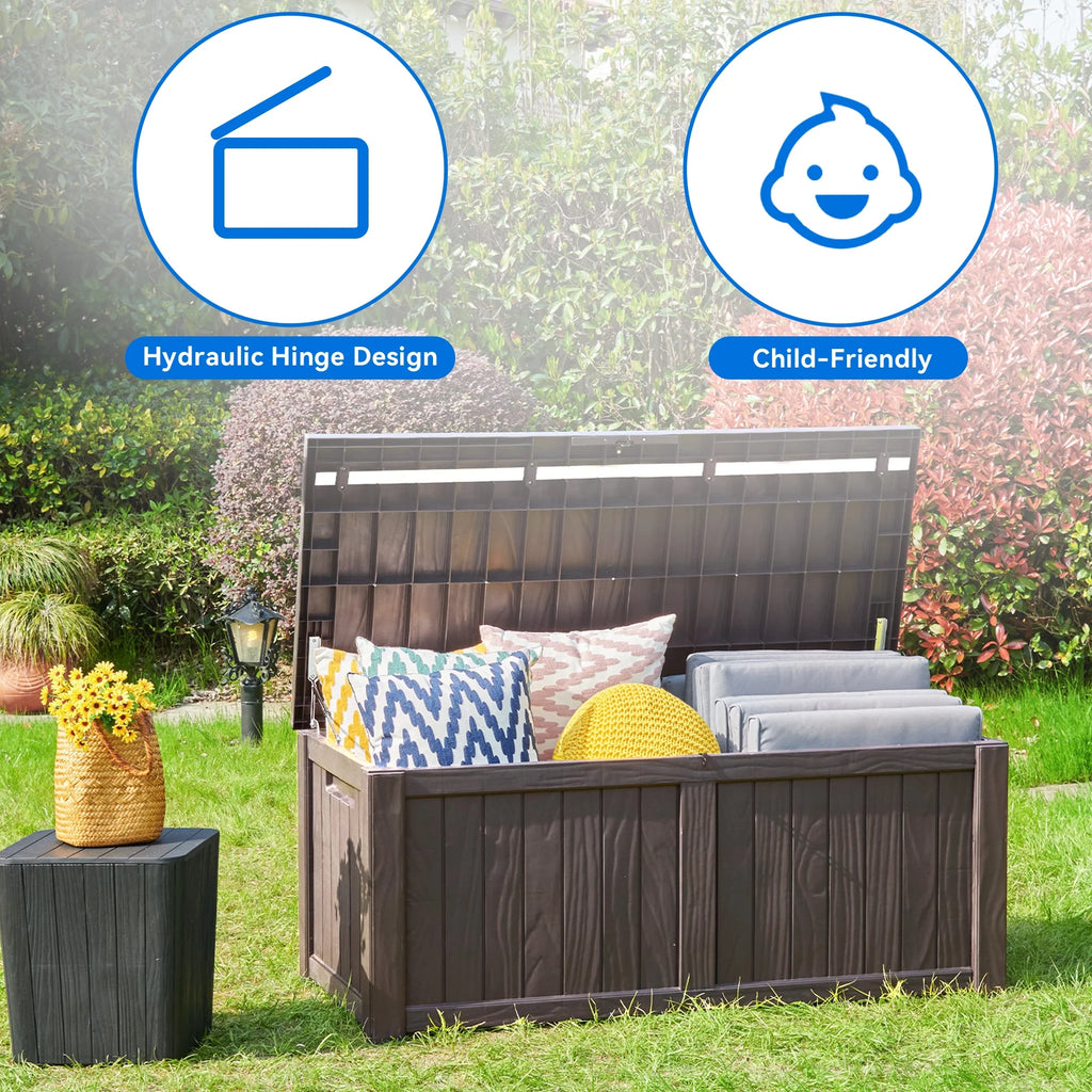 Outdoor Storage Deck Box 120 Gallon Resin E3197