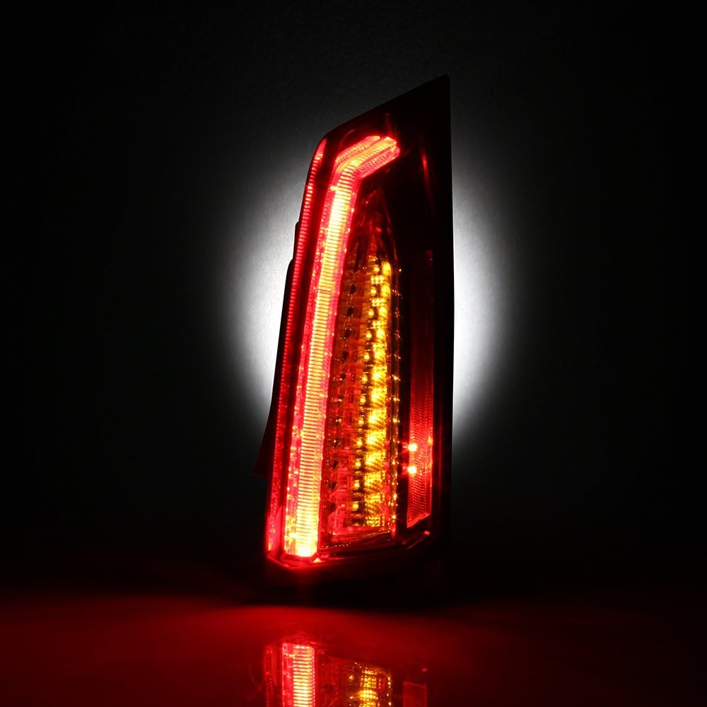 2013-2018 Cadillac ATS Full LED Tail Light Chrome Housing Red Clear Lens E631269