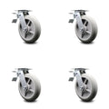 Thermoplastic Rubber Swivel Caster Set 4 M90036